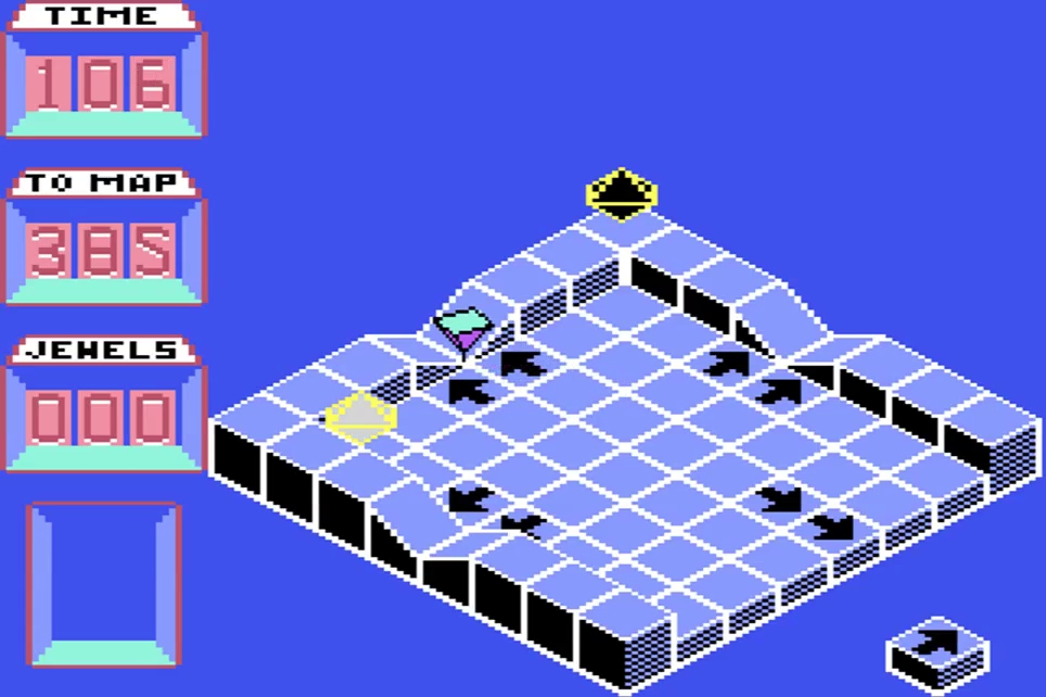 Spindizzy - Commodore 64 game screenshot (1986) by Electric Dreams